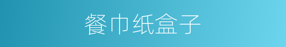 餐巾纸盒子的同义词