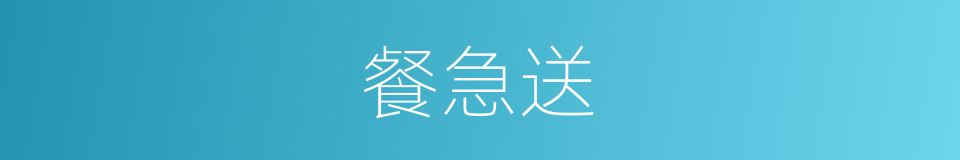餐急送的同义词
