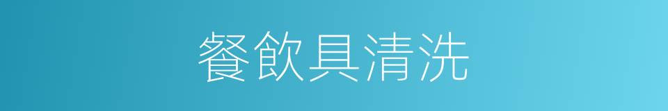 餐飲具清洗的同義詞