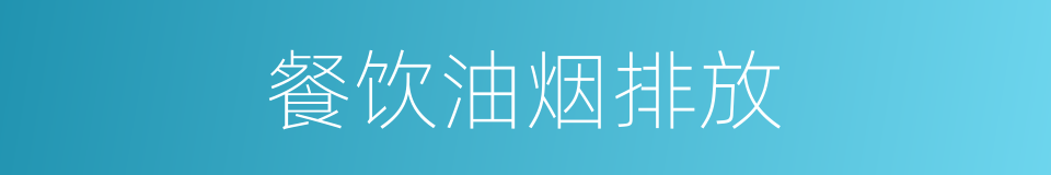 餐饮油烟排放的同义词