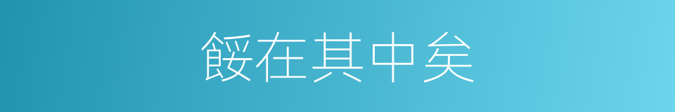 餒在其中矣的同義詞