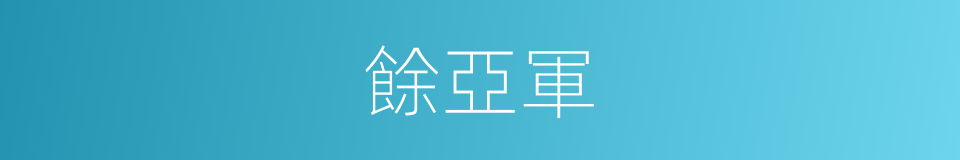 餘亞軍的同義詞