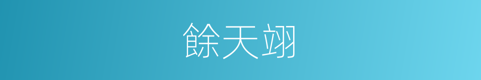 餘天翊的同義詞