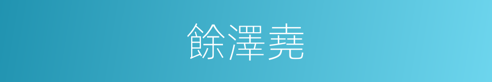 餘澤堯的同義詞