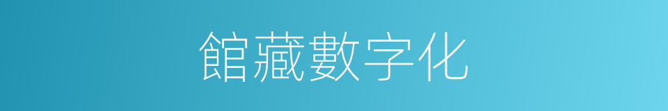 館藏數字化的同義詞