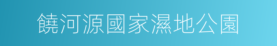 饒河源國家濕地公園的同義詞