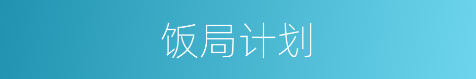 饭局计划的同义词