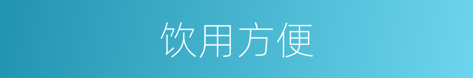 饮用方便的同义词