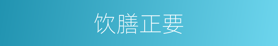 饮膳正要的同义词