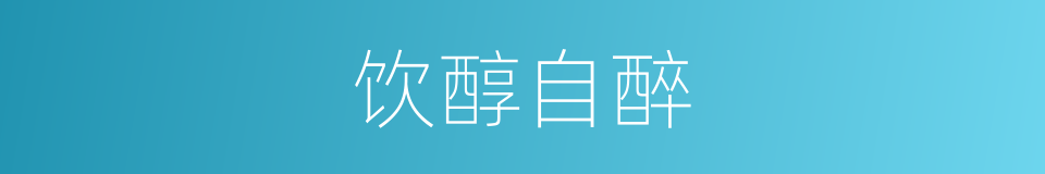 饮醇自醉的意思