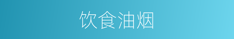 饮食油烟的同义词