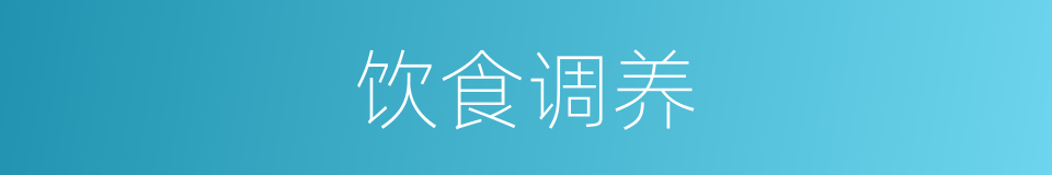 饮食调养的同义词