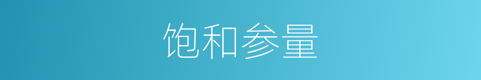 饱和参量的同义词