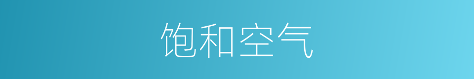 饱和空气的同义词