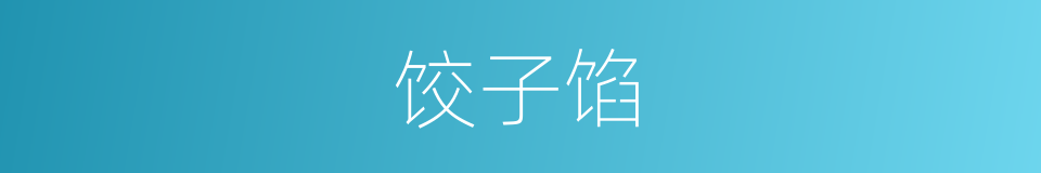 饺子馅的同义词