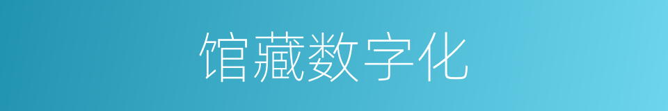 馆藏数字化的同义词