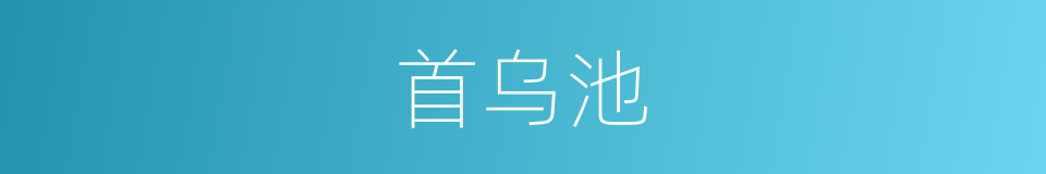 首乌池的同义词