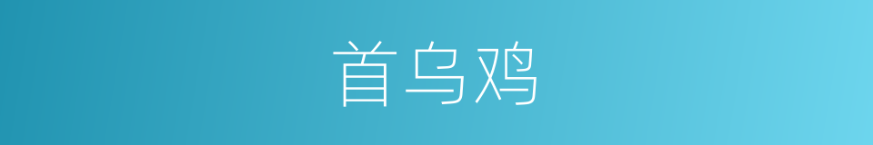 首乌鸡的同义词