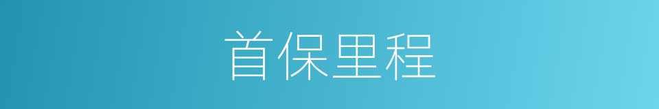 首保里程的同义词