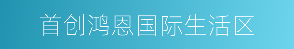 首创鸿恩国际生活区的同义词