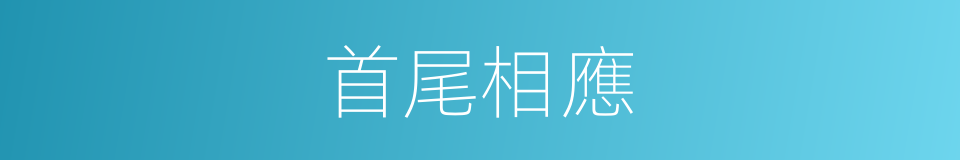 首尾相應的意思