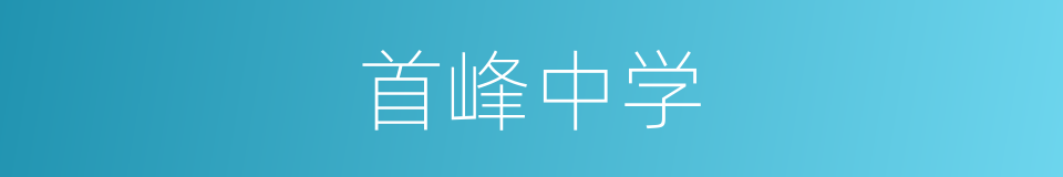 首峰中学的同义词