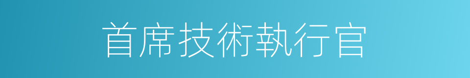 首席技術執行官的同義詞