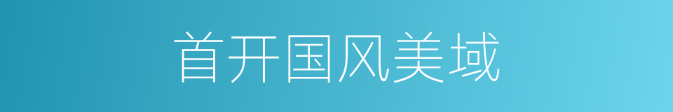 首开国风美域的同义词