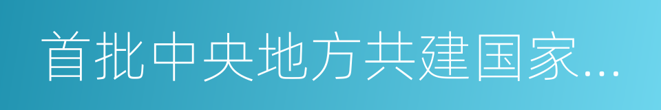 首批中央地方共建国家级博物馆的同义词