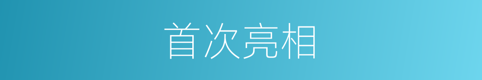 首次亮相的同义词