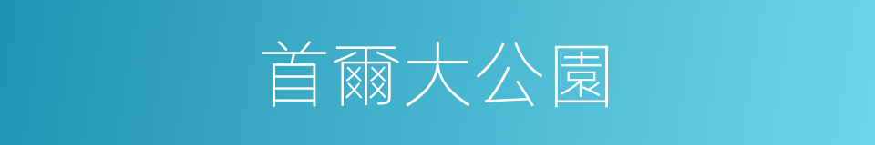 首爾大公園的同義詞