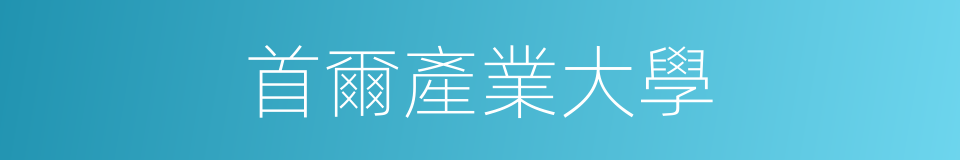 首爾產業大學的同義詞