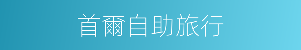首爾自助旅行的同義詞
