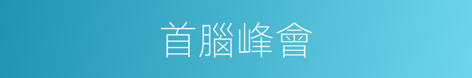 首腦峰會的同義詞