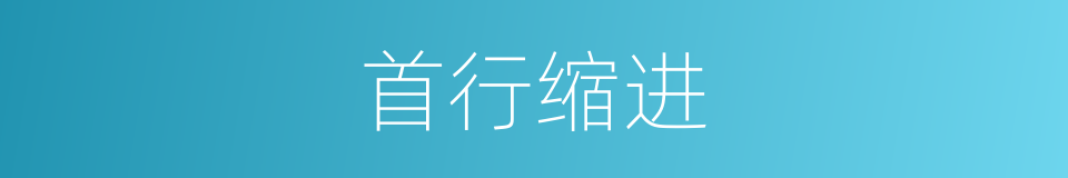 首行缩进的意思