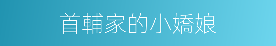 首輔家的小嬌娘的同義詞