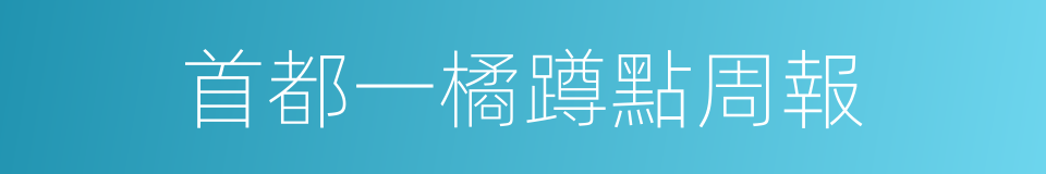 首都一橘蹲點周報的同義詞
