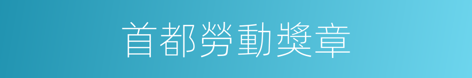 首都勞動獎章的同義詞