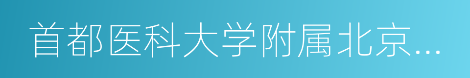 首都医科大学附属北京佑安医院的同义词