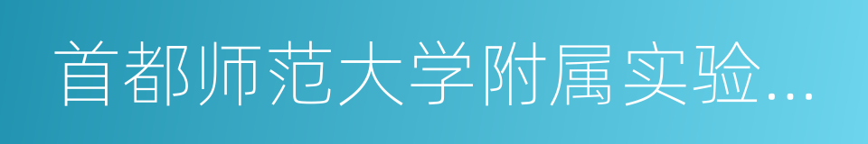 首都师范大学附属实验学校的同义词