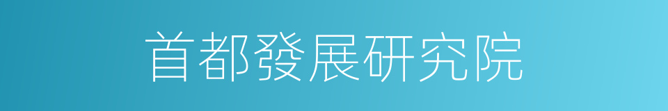 首都發展研究院的同義詞