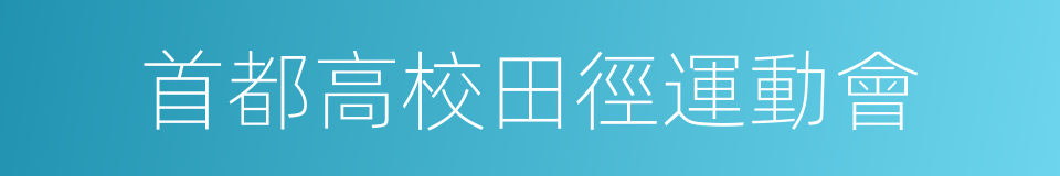 首都高校田徑運動會的同義詞