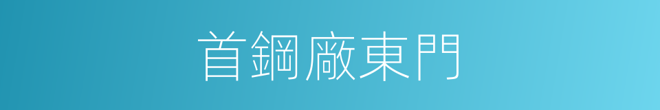 首鋼廠東門的同義詞