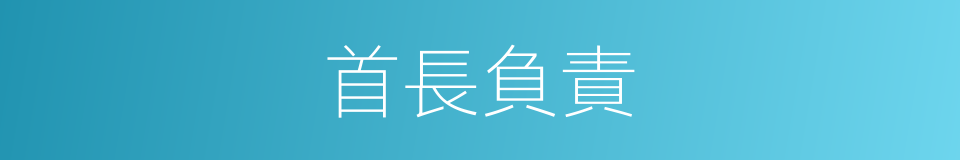 首長負責的同義詞