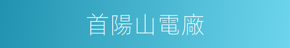 首陽山電廠的同義詞