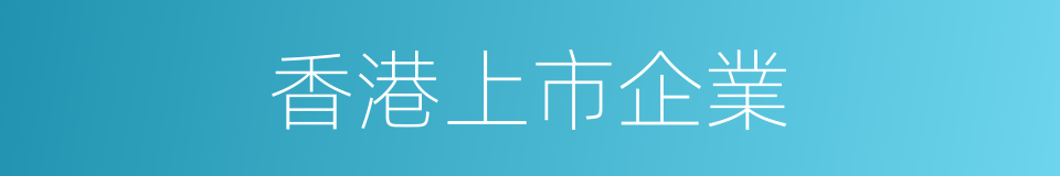 香港上市企業的同義詞