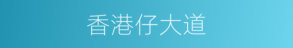 香港仔大道的同义词