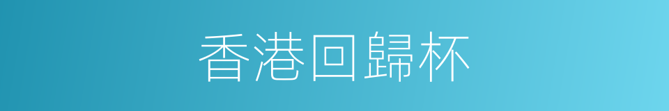 香港回歸杯的同義詞
