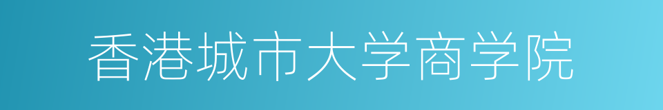 香港城市大学商学院的同义词