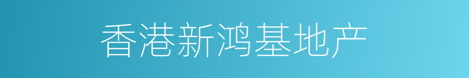 香港新鸿基地产的同义词